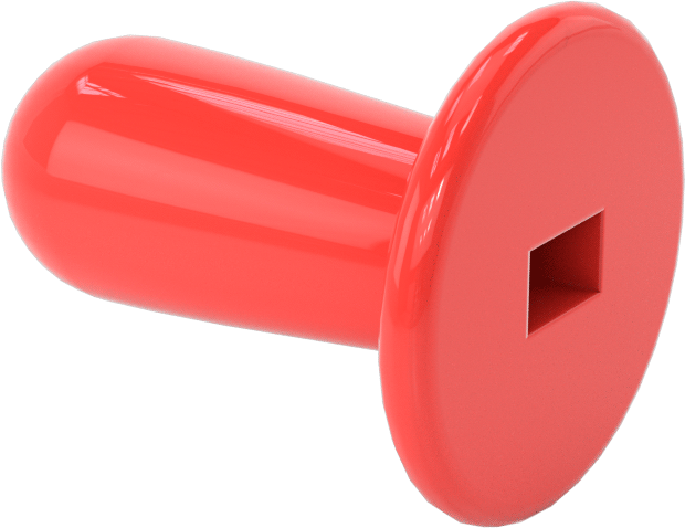 Parmak Koruyucu Dikdörtgen Tutamak, 1/4“ Yükseklik x 3/8” Genişlik Dış Çap için, 1-3/4" Uzunluk