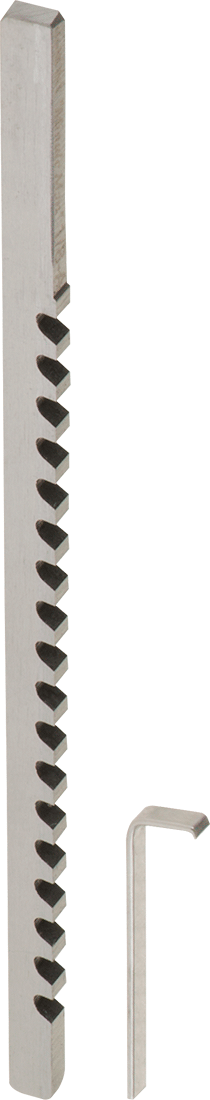 Yüksek Hızlı Çelik Kama Yuvası Broşu, Kaplamasız, 1/8" Kama Yuvası Genişliği için, Tip A