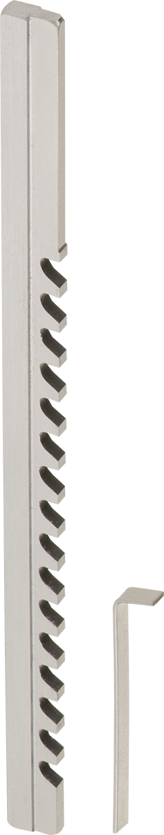Yüksek Hızlı Çelik Kama Yuvası Broşu, Kaplamasız, 1/8" Kama Yuvası Genişliği için, Tip B