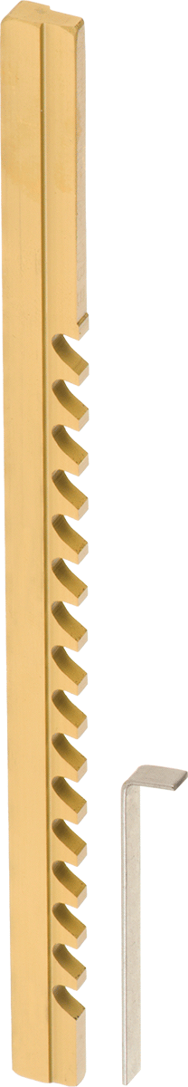 Yüksek Hızlı Çelik Kama Yuvası Broşu, TiN Kaplamalı, 1/8" Kama Yuvası Genişliği için, Tip B
