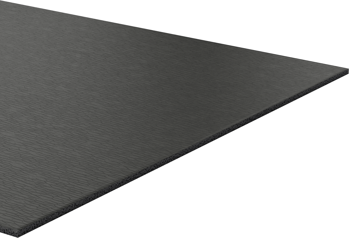 Kimyasallara Dayanıklı Viton® Floroelastomer Köpük, Yapışkan Arka Yüzeyli, 12" x 12", 1/8" Kalınlık