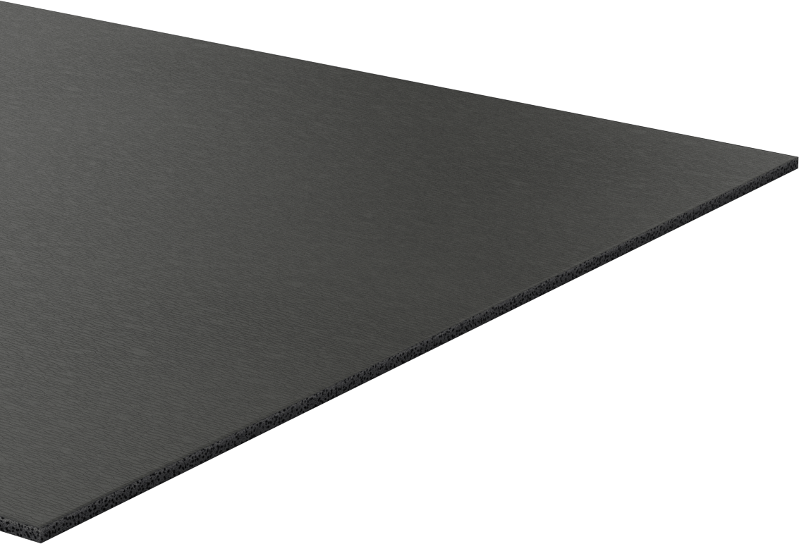 Kimyasallara Dayanıklı Viton® Floroelastomer Köpük, Yapışkan Arka Yüzeyli, 12" x 24", 1/8" Kalınlık