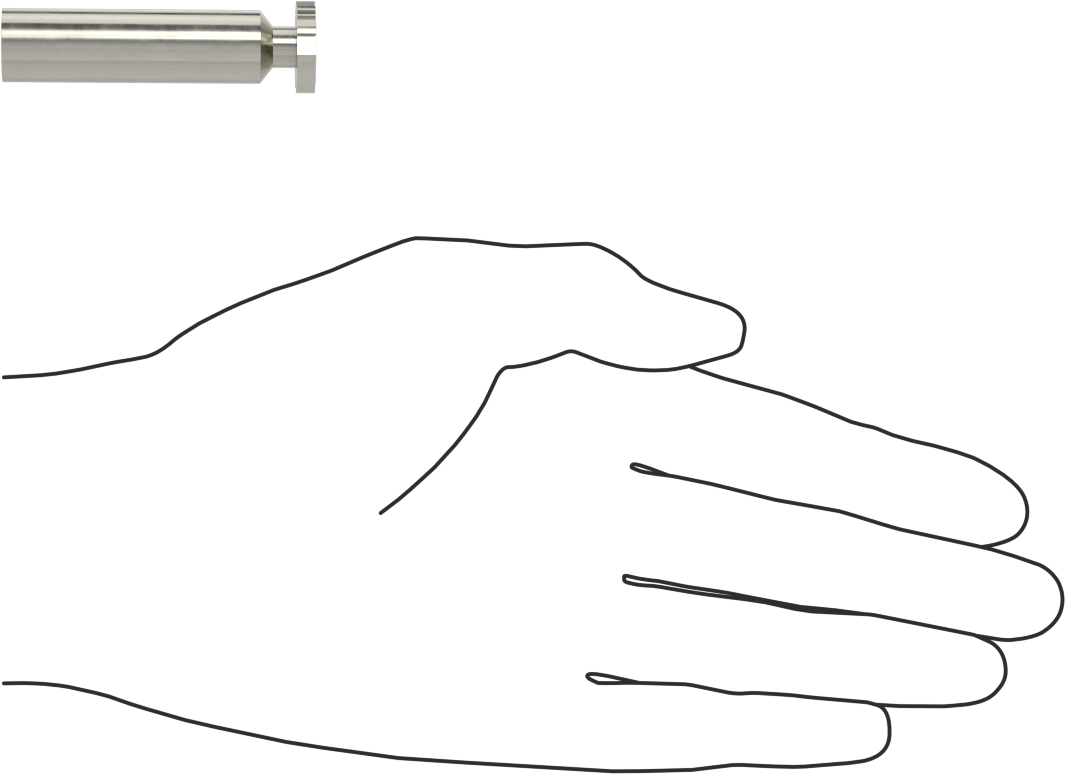 Karbür Anahtar Yuvası Parmak Freze, 5/8“ Freze Çapı x 1/8” Kalınlık, ANSI Anahtar Numarası 405