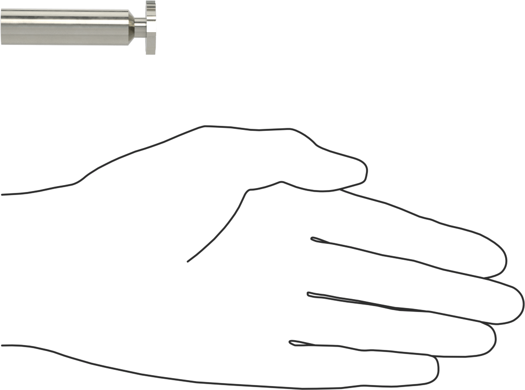 Karbür Anahtar Yuvası Parmak Freze, 3/4“ Freze Çapı x 1/8” Kalınlık, ANSI Anahtar Numarası 406