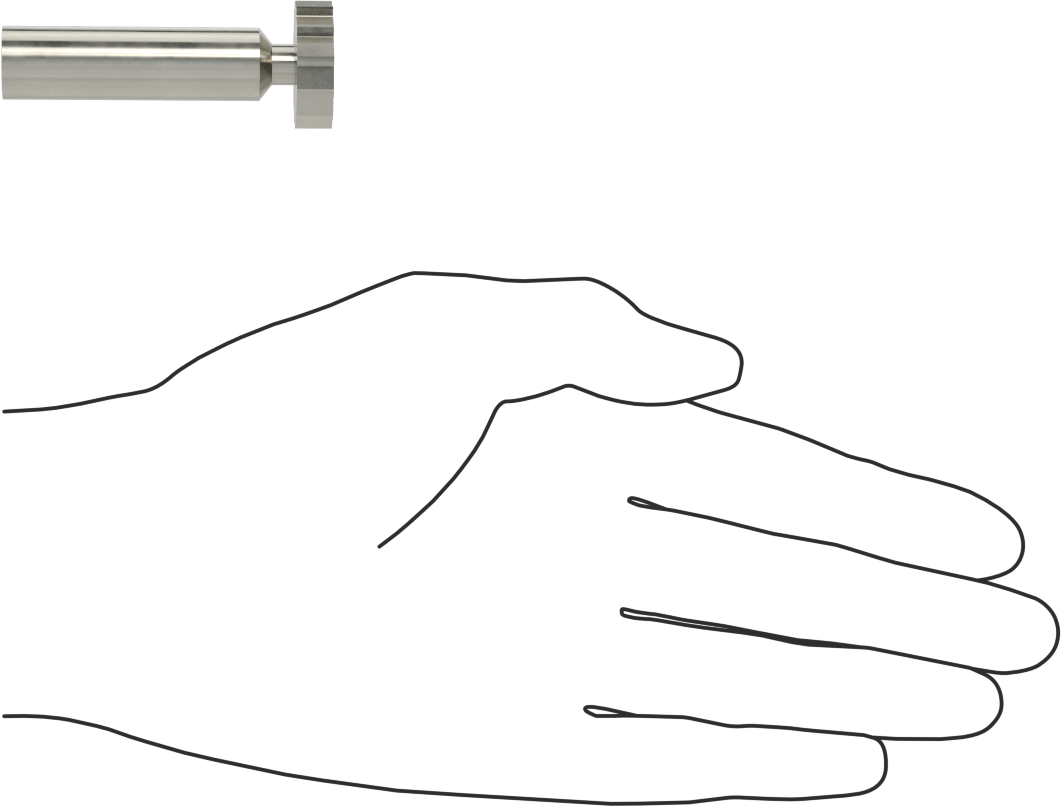 Karbür Anahtar Yuvası Parmak Freze, 7/8“ Freze Çapı x 1/4” Kalınlık, ANSI Anahtar Numarası 807