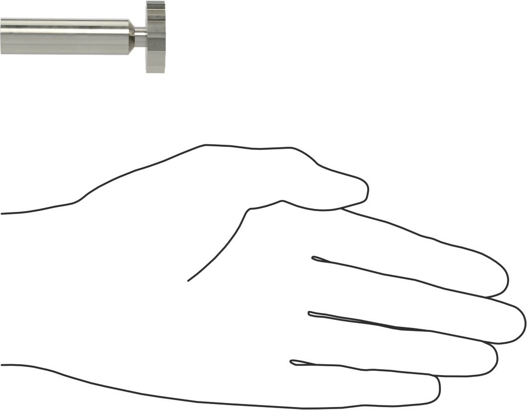Karbür Anahtar Yuvası Parmak Freze, 1“ Freze Çapı x 1/4” Kalınlık, ANSI Anahtar Numarası 808