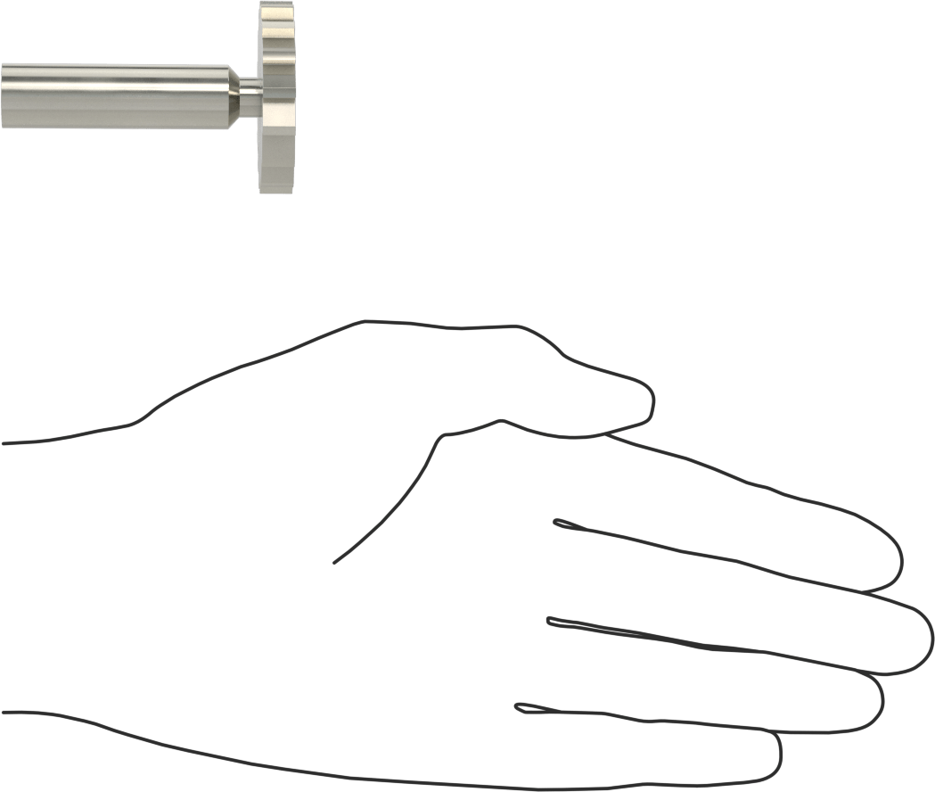 Karbür Anahtar Yuvası Parmak Freze, 1-1/2“ Freze Çapı x 1/4” Kalınlık, ANSI Anahtar Numarası 812