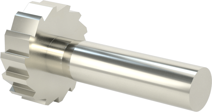 Karbür Anahtar Yuvası Parmak Freze, 1-1/4“ Freze Çapı x 3/8” Kalınlık, ANSI Anahtar Numarası 1210