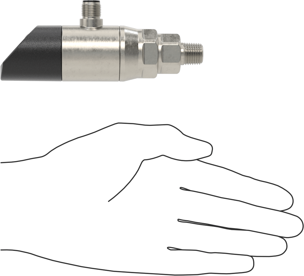 Dijital Ekranlı Basınç Transmitteri, 4 Kutuplu Mikro M12 Konektör Bağlantısı, 0-1450 PSI