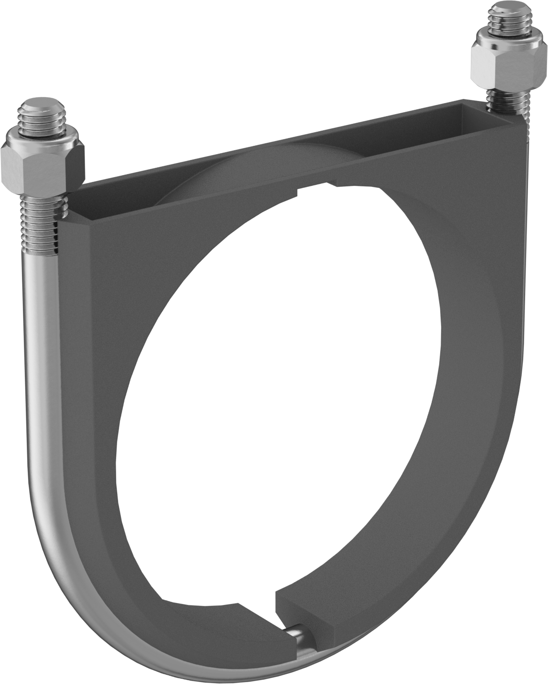 Titreşim Sönümleyici U Cıvatası, Çinko Kaplı Çelik, 5/8"-11 Boyut, 6-5/8" ID,-65° ila 340°F