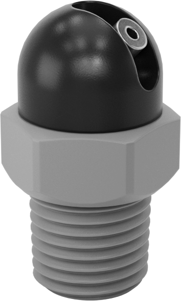 NPT/BSPT Bağlantılı Makineye Monte Soğutma Sıvısı Nozulu, 1000 PSI, 1/4 Boru Boyutu, 0,06" Delik Çapı, 1,27 inç Uzunluk