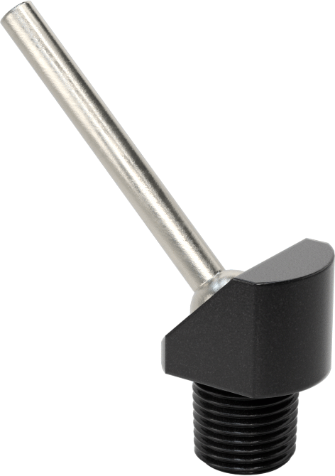 NPT/BSPT Bağlantılı Makineye Monte Soğutma Sıvısı Nozulu, 1/8 Boru Boyutu, 0,110" Delik Çapı, 1-1/4" Uç Uzunluğu