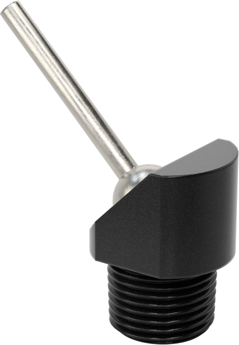 NPT/BSPT Bağlantılı Makineye Monte Soğutma Sıvısı Nozulu, 3/8 Boru Boyutu, 0,110" Delik Çapı, 1-1/4" Uç Uzunluğu