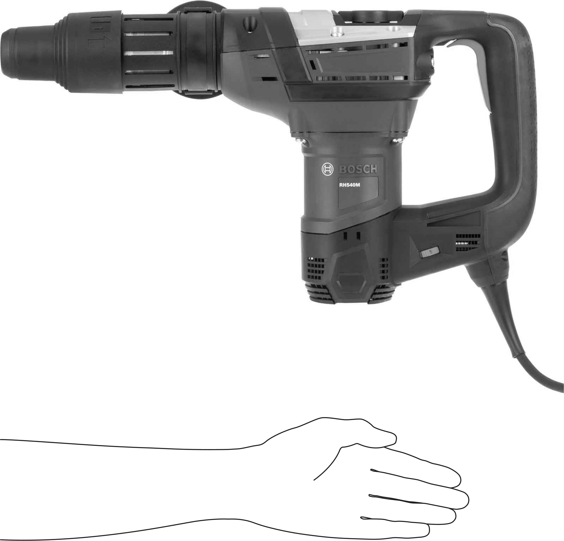SDS-Max Bosch Elektrikli Döner Çekiç, 1-9/16" Beton Matkabı için