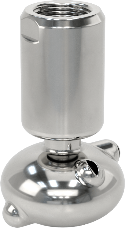 316 Paslanmaz Çelik Dönen Tank Yıkama Nozulu, 3/4 NPT Dişi, 20 PSI'da 21 gpm, 0,12" Delik Çapı