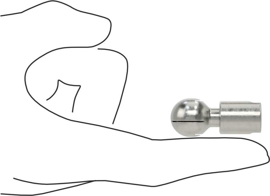 316 Paslanmaz Çelik Dönen Tank Yıkama Nozulu, 1/8 NPT Dişi, 20 PSI'da 4 gpm Akış Hızı