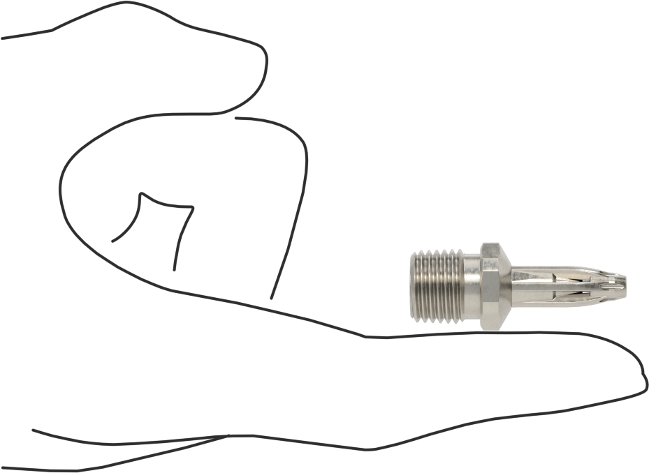 Hava Nozulu, 1/4 NPT Erkek Giriş, 316 Paslanmaz Çelik, 27 CFM @ 100 PSI