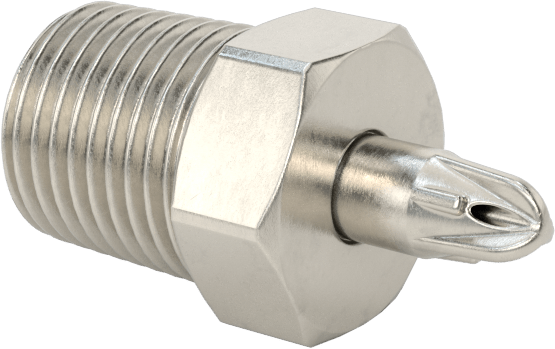 Hava Nozulu, 1/8 NPT Erkek Giriş, 316 Paslanmaz Çelik, 3 CFM @ 100 PSI