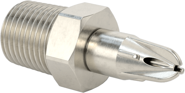Hava Nozulu, 1/8 NPT Erkek, 316 Paslanmaz Çelik, 10 CFM @ 100 PSI, 1/4" Uç Dış Çapı