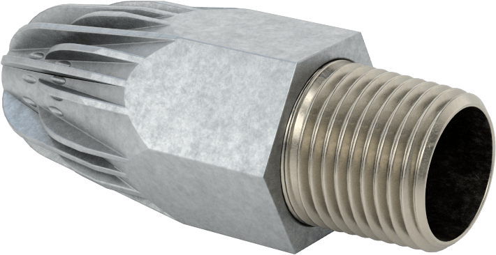 Hava Nozulu, 1/2 NPT Erkek Giriş, Çinko, 73 CFM @ 100 PSI
