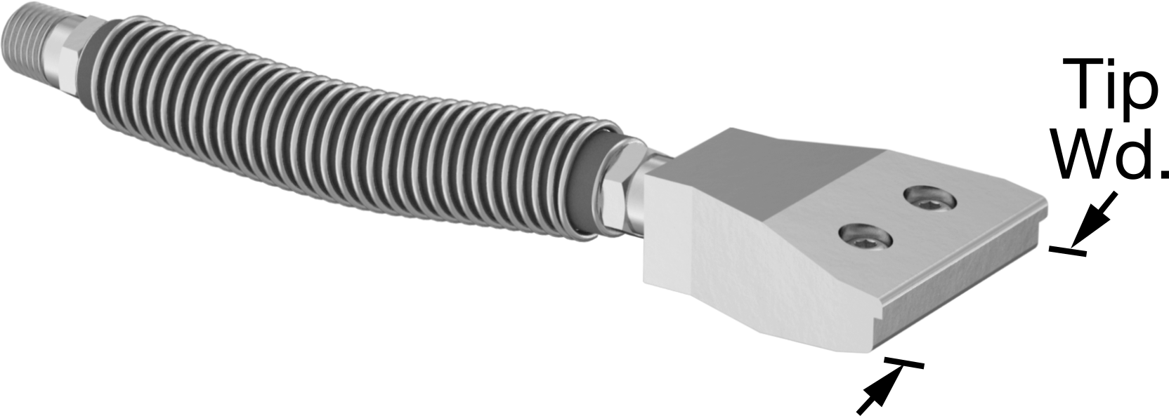 Hava Nozulu, Wd-Airflow Bend and Stay, Çinko, 1/4 NPT, 85 dB, 7-3/4" Uzunluk