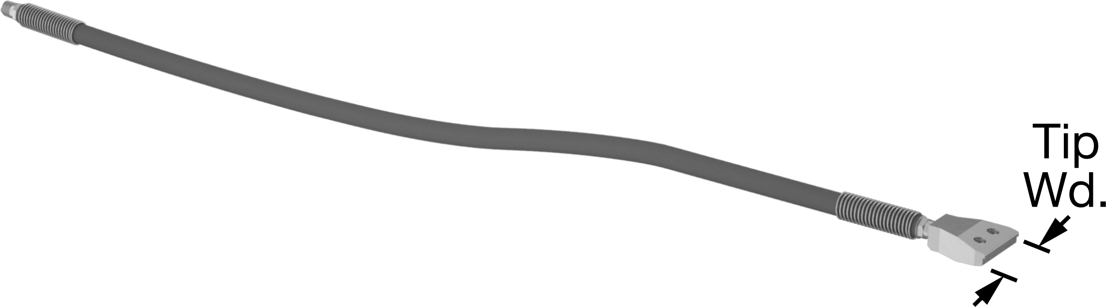 Hava Nozulu, Wd-Airflow Bend and Stay, Çinko, 1/4 NPT, 85 dB, 37-3/4" Uzunluk