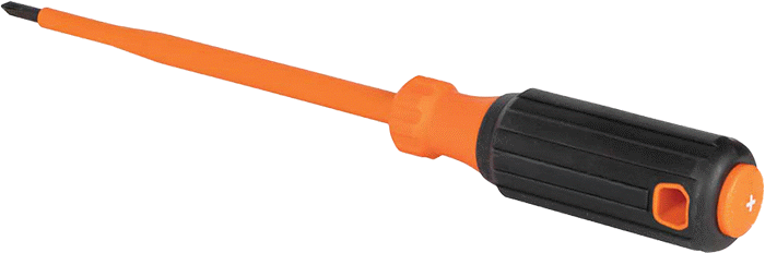 Elektrik Yalıtımlı Tornavida, Yastıklı Tutamaklı, 1 numaralı Phillips, 10-1/4" Toplam Uzunluk