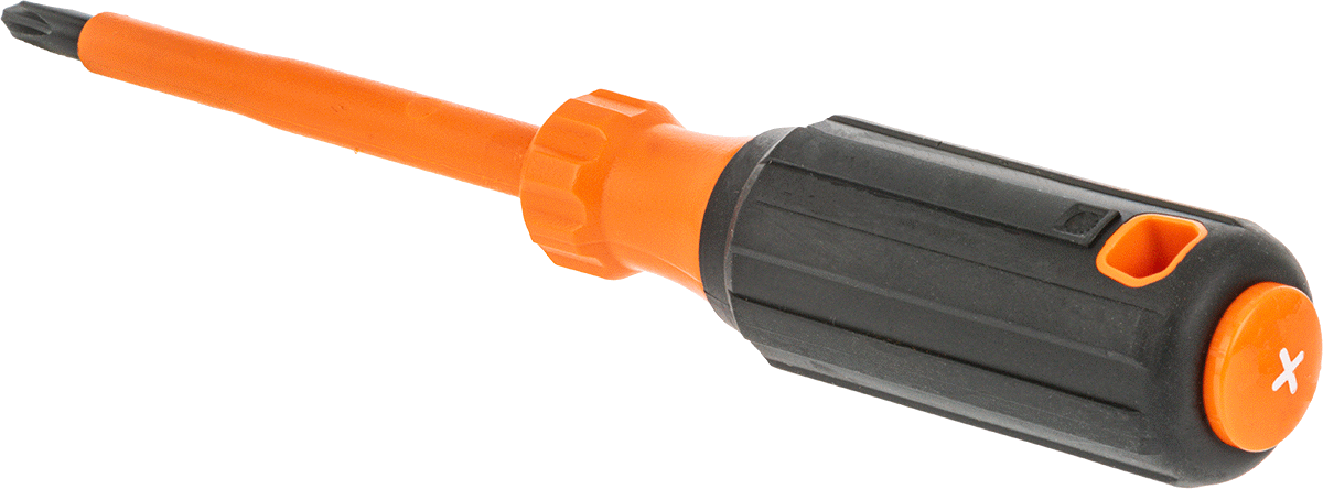 Elektrik Yalıtımlı Tornavida, Yastıklı Tutamaklı, Numara 2 Phillips, 8-1/4" Toplam Uzunluk