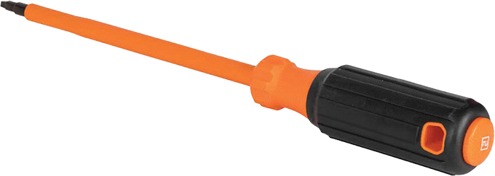 Elektrik Yalıtımlı Tornavida, Yastıklı Tutamaklı, 2 Numara Kare, 10-1/4" Toplam Uzunluk