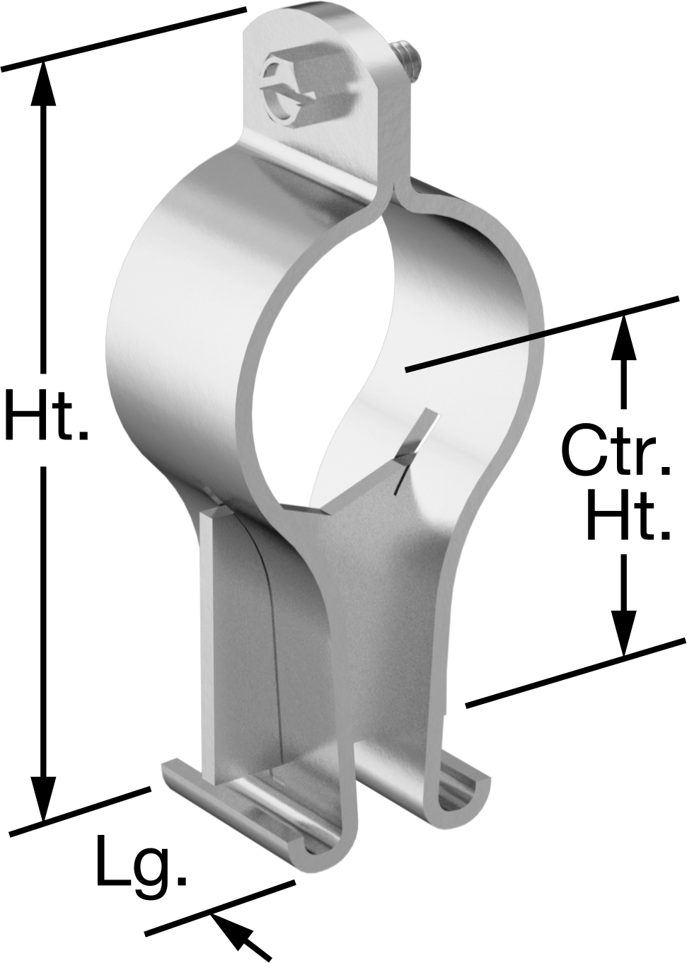 Yükseltilmiş Dikme Montajlı Metal Yönlendirme Kelepçesi, Paralel Montaj, 1-7/8" ID