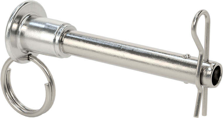 Çatal Pimli Çift Kilitli Hızlı Açma Pimi, 17-4 PH Paslanmaz Çelik, 3/8" Çap, 2" Kullanılabilir Uzunluk