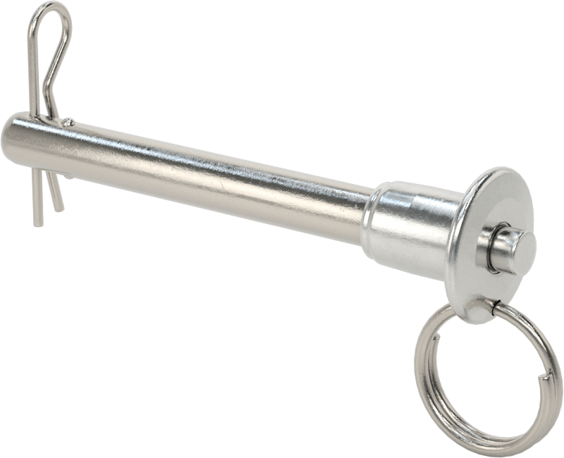Çatal Pimli Çift Kilitli Hızlı Açma Pimi, 17-4 PH Paslanmaz Çelik, 3/8" Çap, 2-1/2" Kullanılabilir Uzunluk