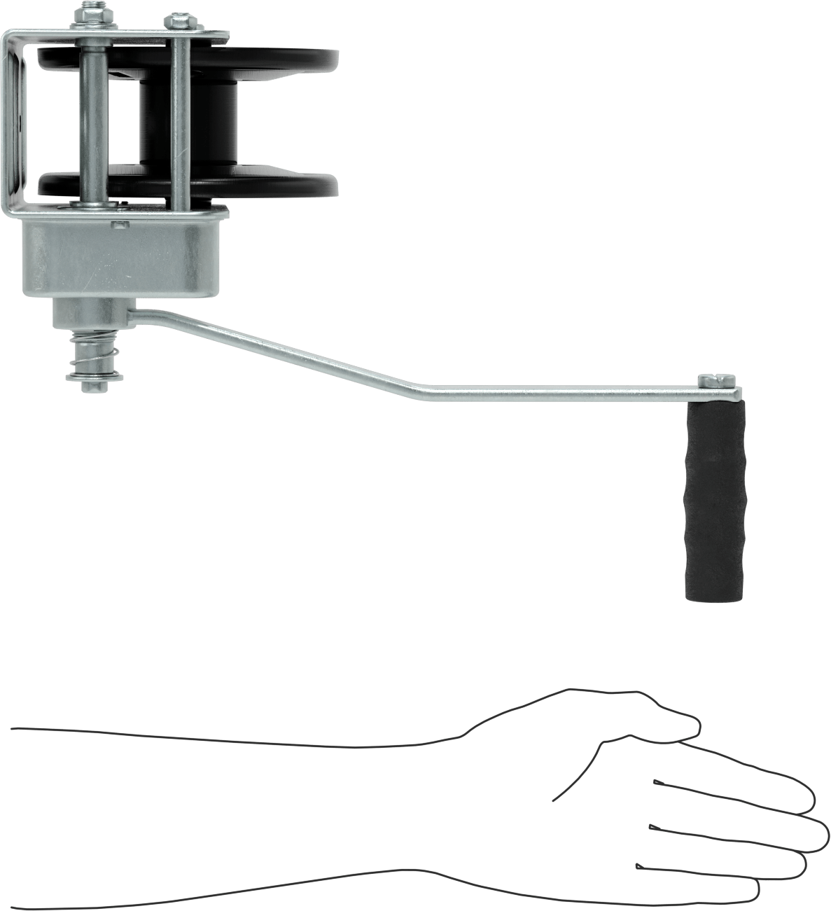 Kaldırma için Tel Halat El Vinci, Kapalı Dişliler, 150 ila 1500 lbs. Kapasite