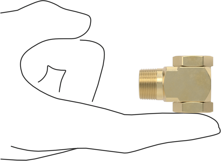 Dik Açı Tam Konik Püskürtme Nozulu, 3/8 NPT Erkek, 20 PSI'da 0,6 gpm