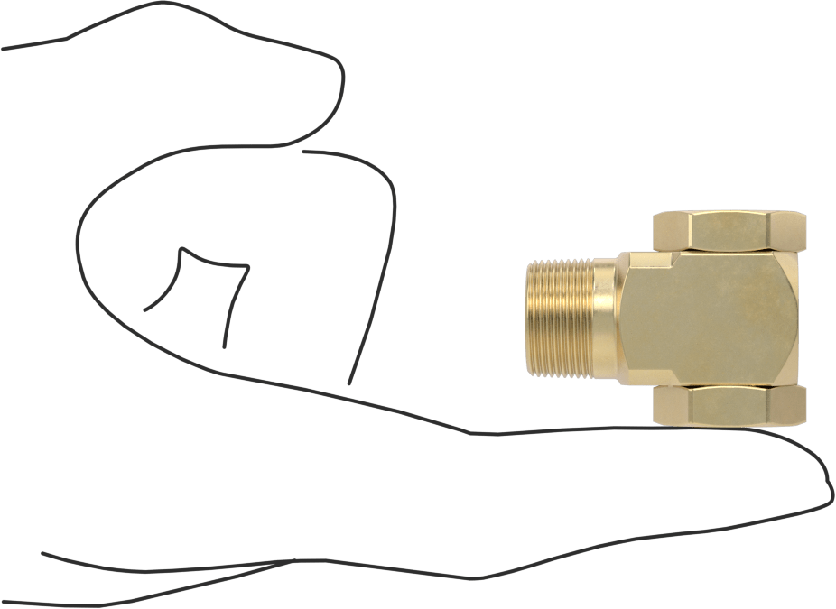 Dik Açı Tam Konik Püskürtme Nozulu, 3/8 NPT Erkek, 20 PSI'da 3,5 gpm