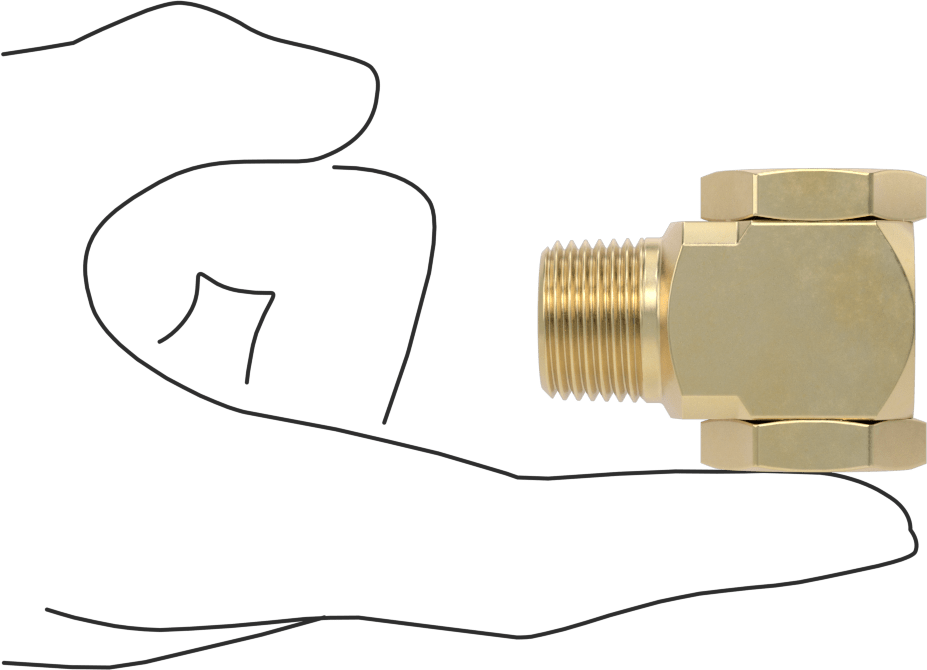 Dik Açı Tam Konik Püskürtme Nozulu, 1/2 NPT Erkek, 20 PSI'da 10,2 gpm