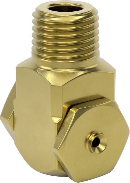 Dik Açı Tam Konik Püskürtme Nozulu, 1/4 NPT Erkek, 0,3 gpm 20 PSI'da