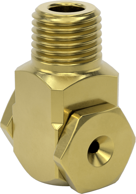 Dik Açı Tam Konik Püskürtme Nozulu, 1/4 NPT Erkek, 0,5 gpm 20 PSI'da