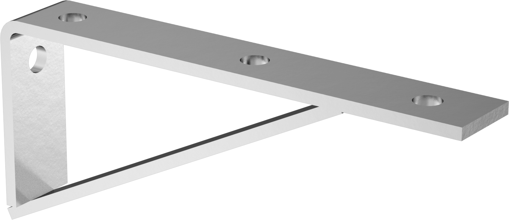 Strut Kanalı Raf Braketi, 316 Paslanmaz Çelik, 10-1/2" Uzunluk