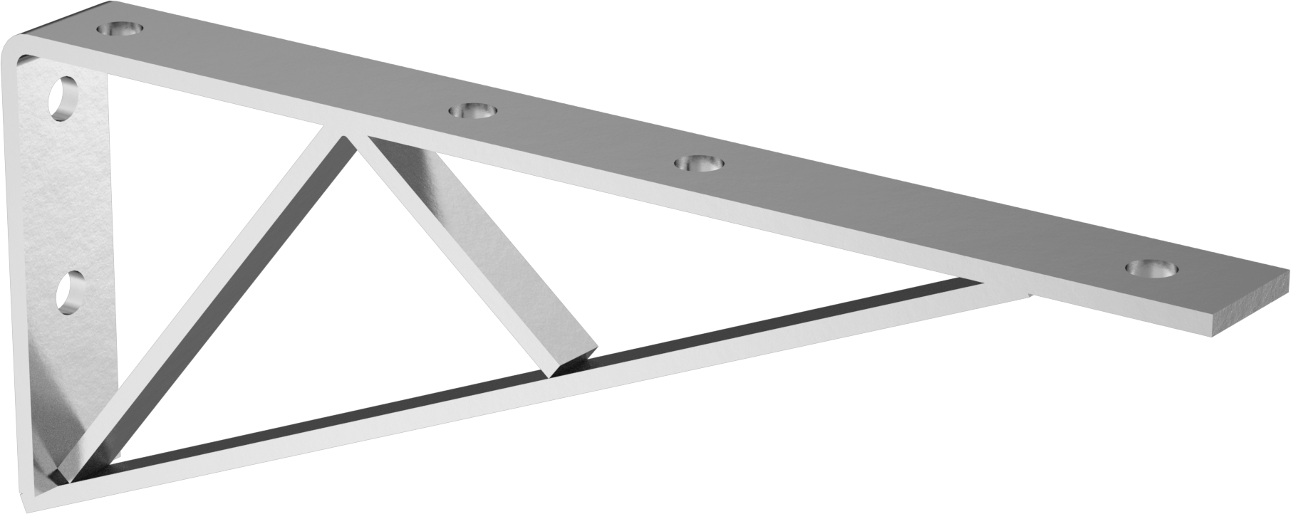 Strut Kanalı Raf Braketi, 316 Paslanmaz Çelik, 16-1/2" Uzunluk