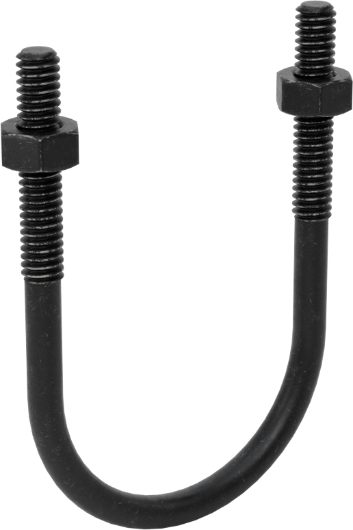 Siyah Oksit Çelik U Cıvatası, 1/4"-20 Diş Boyutu, 1-3/4" ID