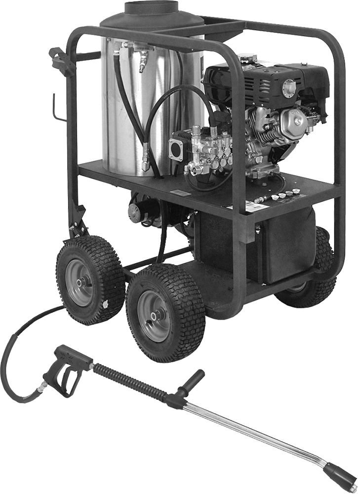 Benzinli Sıcak Su Basınçlı Yıkama Makinesi, 3500 PSI