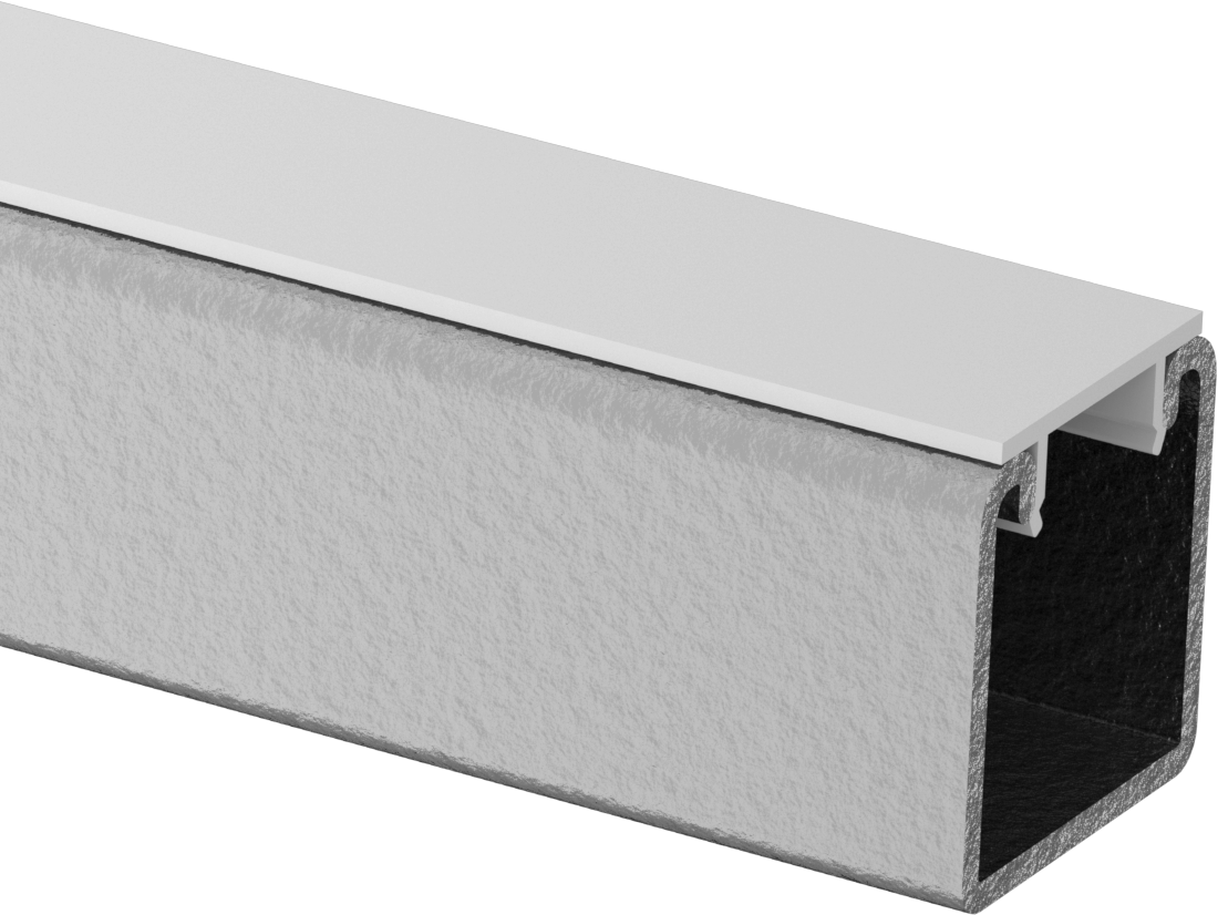 Strut Kanal Kapağı, 5 Fit Uzunluk, Beyaz Plastik, 1-5/8" Genişlik Kanal için