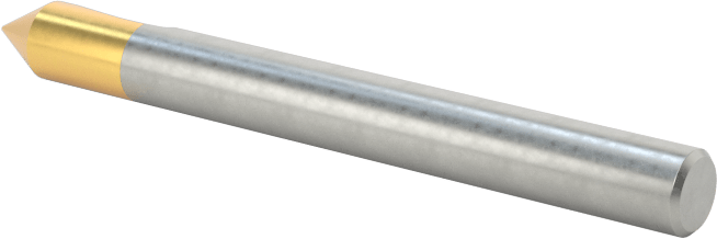 Titanyum Nitrür Kaplı Yüksek Hızlı Çelik Havşa, Torna Merkezleri için, 1 Yiv, 1/8" Gövde Çapı