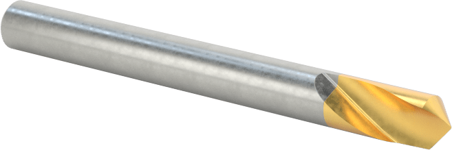 Titanyum Nitrür Kaplı Yüksek Hızlı Çelik Havşa, Perçinler için, 100 Derece, 1 Yiv, 1/8" Gövde Çapı