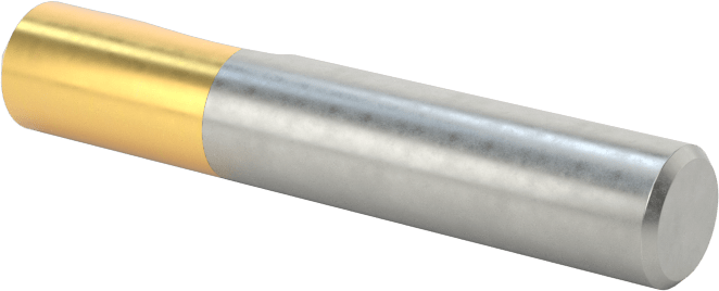 Titanyum Nitrür Kaplı Yüksek Hızlı Çelik Havşa, Perçinler için, 100 Derece, 1 Yiv, 1/4" Gövde Çapı