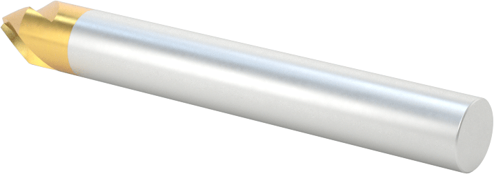 Titanyum Nitrür Kaplı Yüksek Hızlı Çelik Havşa, Torna Merkezleri için, 3 Oluk, 1/4" Gövde Çapı