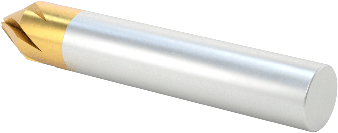 Titanyum Nitrür Kaplı Yüksek Hızlı Çelik Havşa, Torna Merkezleri için, 6 Yiv, 1/4" Gövde Çapı