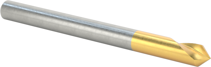 TiN Kaplamalı Kobalt Çelik Havşa, 82 Derece Açı, 1 Yiv, 1/8" Gövde Çapı