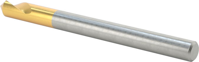 TiN Kaplamalı Kobalt Çelik Havşa, 82 Derece Açı, 1 Yiv, 1/8" Gövde Çapı